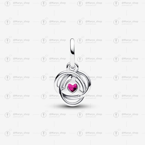 Pandora Pink Eternity Circle Dangle Charm - Picture 2 of 6